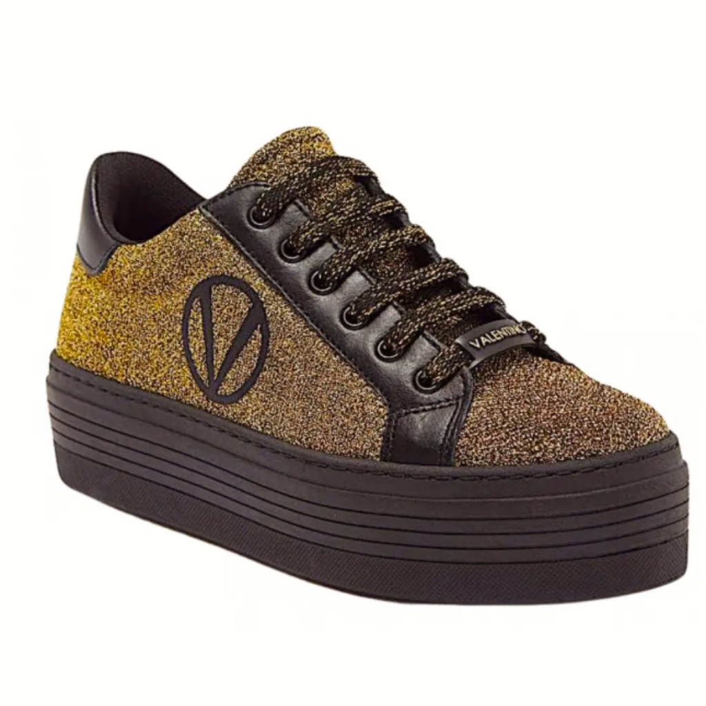 Valentino By Mario Valentino Sela Leather-Trim Sneaker